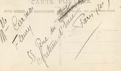 Carmen Fleury — Portret półtora — Francis & Cie, Paryż — Rewers