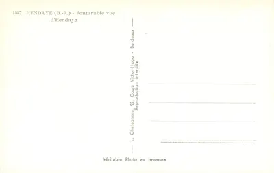 Fontarabie widok z Hendaye — L. Chatagneau — n° 1557 — Rewers