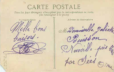 Vizinhança do Havre - Graville - A Virgem Preta — editor L. V. & Cie, n° 53 — Verso