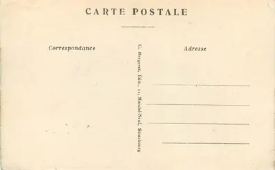 Le DONON — vista da localidade com montanha no fundo — C. Bergeret, Edit., 11, Marché-Neuf, Strasbourg — Verso