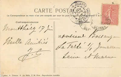La Torre de Montlhéry — antiguo torreón del castillo fuerte — editor Trianon, n° 916a — Reverso
