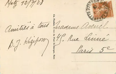 Metz - Vista geral — editor e número de série ilegíveis — Verso