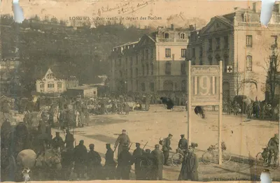 LONGWY — Pré-tratifs de départ des Boches — Éditeur : Au Souvenir Lorraine