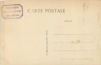 Clisson (Loire-Inf.) — Zamek i rzeka Sèvre, nad mostem Nid-d'Oie — P. Chapeau, Nantes — Rewers