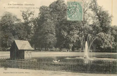 Lunéville - O Parque e o Jato d'Água — La Lorraine illustrée, editor Lunéville, n°6