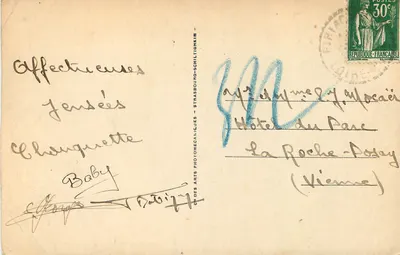 Piriac — Os rochedos na Gruta da Senhora — Cie des Arts Photomécaniques - Strasbourg-Schiltigheim — Verso