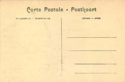 Bilhete postal antigo Monument Bara em Tournai — Verso