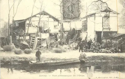 Juvisy — Vista pitoresca do Orge — A. Marquignon, editor. Juvisy
