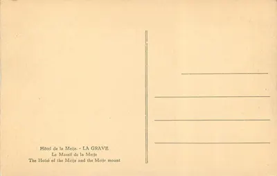 El Massif de la Meije — La Grave — Lafont — Reverso