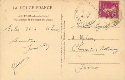 Arles — Ogólny widok wnętrza Areny — Les Éditions d'Art YVON — Rewers