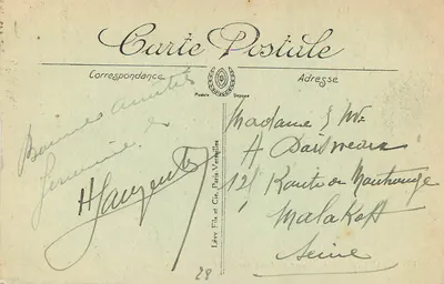 Chartres — Widok z Mostu Nowego — LL, nr 106 — Rewers