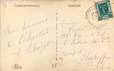 Chartres - Ulica Bourg i Katedra - LL — Rewers
