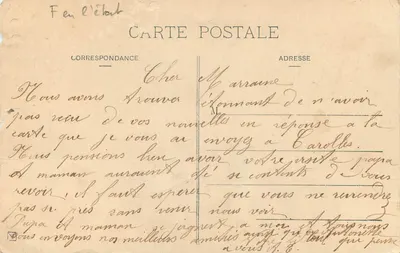 A Basse-Normandie pitoresca — Mulher normanda com lenço de algodão — Coleção A. V. — Igreja — Verso