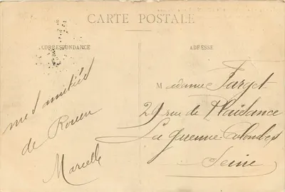 Rouen — Velhas Casas ao pé da Torre St-Romain — C.V. 15 — Verso