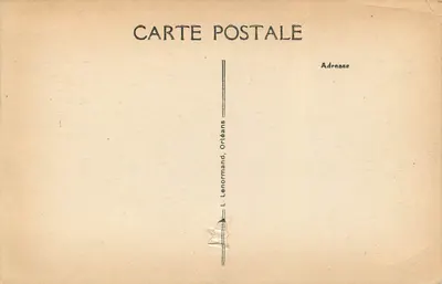 Aubigny (Cher) — A Rue du Prieuré e o Castelo — L. Lenormand, Orléans — Verso