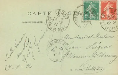 Cergy — Randen van de rivier de Oise — E. M. — Achterkant