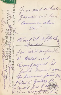 Sala de estar — cena familiar com soldado — Léonie Michaud, Sociedade dos Artistas Franceses, 1913 — Verso
