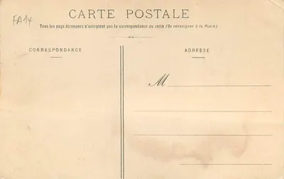 Bilhete postal antigo Flagrant Delit Bien Faire et Laissez Dire — Verso
