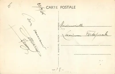 Bourges — Panoramische uitzicht — E. Maquaire, uitgever, Bourges, n°411 — Achterkant