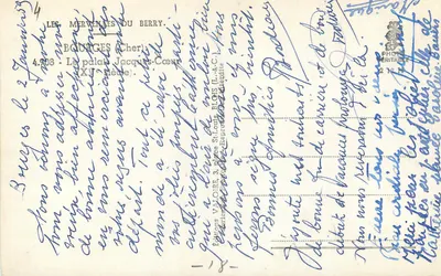 O castelo Jacques-Cœur — BOURGES (Cher) — Éditions VALOIRE, n°4.908 — Verso