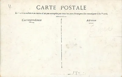Bourges — Plac Arsenalu — wydawca Fréderic Paris — Rewers