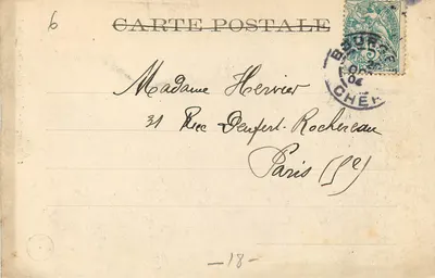 Bourges - Catedral - Portal Sul — editor N. Villes & Cie, n° 51 — Verso