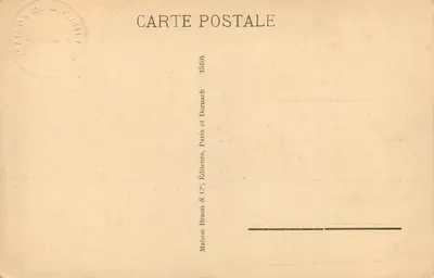 Mulher alimentando gansos — J.-F. Millet — Edição Maison Braun & Cie, Paris — Verso