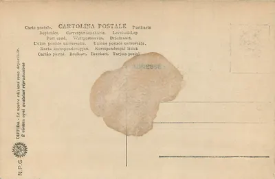 FIRENZE - Muzeum S. Marco - Jezus na krzyżu i Magdalena — Diffida N.P.G. nr 133 b — Rewers