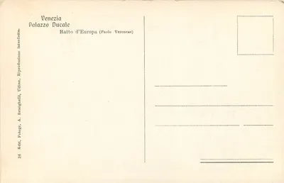 Wenecja — Pałac Ducal — Uwiezienie Europy — Veronese — Rewers