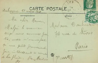 Aubazine — O Canal no Saut de la Bergère — Fototipia Bessot et Guionte, Brive — Verso