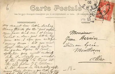 Bourges. — Hotel Cujas. — Statua Louisa XI, autorstwa Baffiera — Rewers