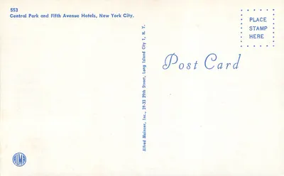 Central Park i hotele Avenue — Nowy Jork — Alfred Mainzer, Inc. — Rewers