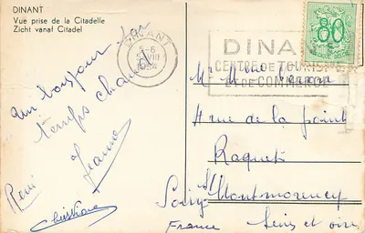 Dinant — Widok z twierdzy — Centrum Turystyki i Handlu — Rewers