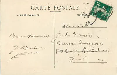 Os Rochos de Anzême, perto de Guéret — A. de Nussac, editor, Guéret — Verso