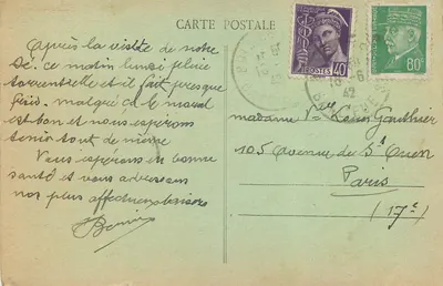 A Tartaruga (Gorges d'Apremont) — Floresta de Fontainebleau — editor desconhecido, n° 398 — Verso