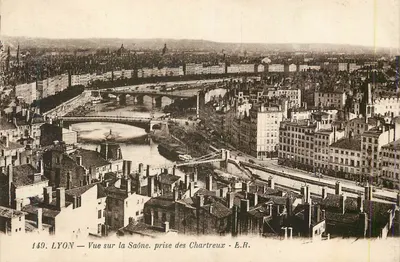 LYON — Vista sobre a Saône, tirada dos Chartreux - E.R. n°149
