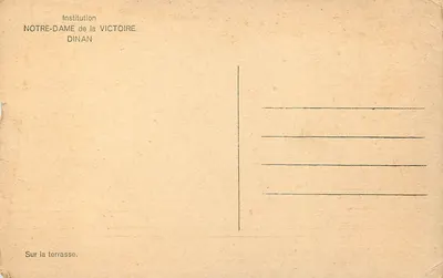 Institución Notre-Dame de la Victoire — Dinan — R. Biflet, Rennes — Reverso