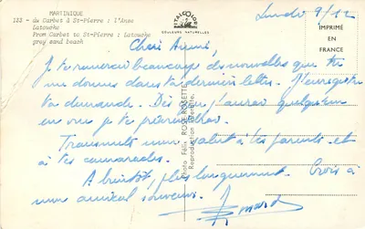 Martinique — van Carbet naar St-Pierre : L'Anse Latouche — Italcolor — Achterkant
