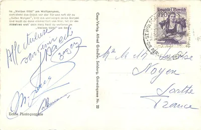 St. Wolfgang — widok jeziora i kościoła — Cosy-Verlag, Alfred Gründler, Salzburg, seria nr 22 — Rewers