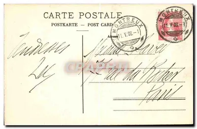Clarens, a ilha de Salagnon e Barco no Lago de Gênova — Edições Louia Burgy, Lausanne 6001 — Verso