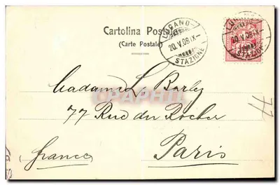 Lugano - Hotel Pension Villa Castagnola no Lago — editor não visível, número de série ilegível — Verso