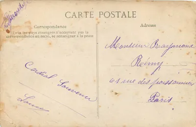 SAINT-LEU-TAVERNY — Castelo da Chaumette — A Grade de Honra — Editor E.P.D. n°50 — Verso