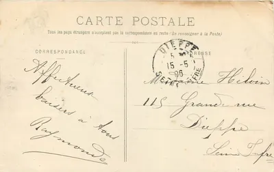 Pontoise — Île du Poichuis — A. Seyes, wyd.-druk. - Gliché Godefroy — Rewers