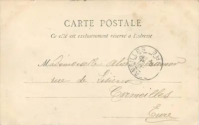 La Roche-Guyon — O Castelo e a Torre Velha — A. Bertran, editor Mantes — Verso