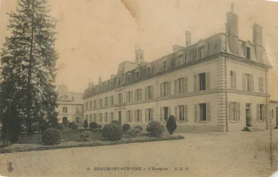 Bilhete postal antigo Beaumont Sur Oise L'Hospice