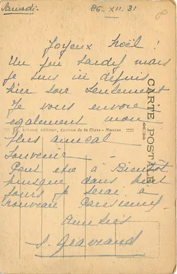 Laval — Stary most nad Mayenną i zamek — J. Artoud, nr 116 — Rewers