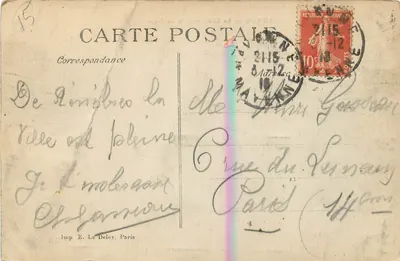 Mayenne — Le Château et la Basilique — Cliché Heil — Rewers