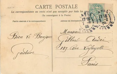 La Vallée — Dziedziniec Zamku — La Vallée, wydawca nieznany — Rewers