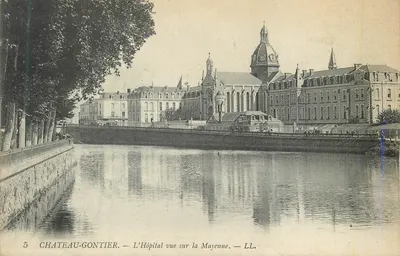 Château-Gaontier — O Hospital vista sobre a Mayenne — LL.