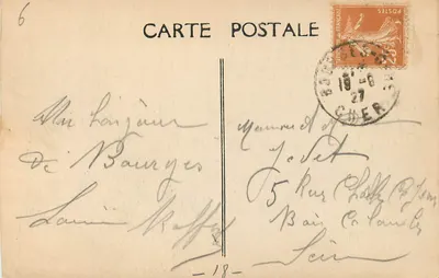 Bourges — Katedra — Pięć Portali — Wydawca B. n° 220 — Rewers